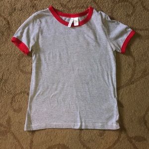 Stripped short sleeved t-shirt